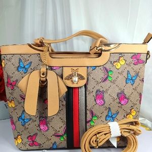 American Bee Butterfly tote